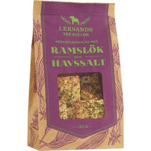 Leksands Tre Kullor Fröknäckesnacks Ramslök & Havssalt 130g Leksands