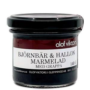 Olof Viktors Marmelad Björnbär & Hallon med Grappa 140g