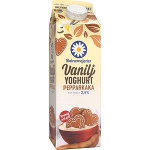 Skånemejerier Vaniljyoghurt Pepparkaka 2,5% 1000g