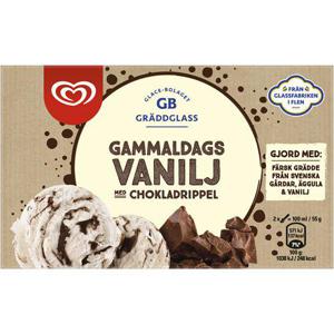 GB Glace Gräddglass Vanilj med Chokladrippel 500ml