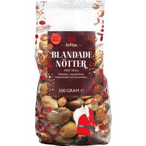 ICA Blandade nötter med skal 500g