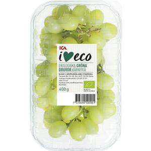ICA I love eco Druva Grön Ekologisk 400g Thompson Seedless
