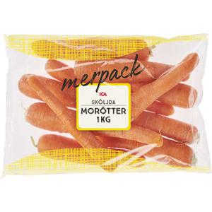 ICA Tvattade morotter 1kg Klass 1