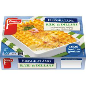 Findus Fiskgratäng Räkor-& Dillsås Fryst MSC-märkt 600g