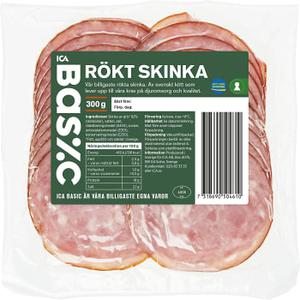 ICA Basic Rokt Skinka 300g