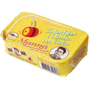 Manna Tonfiskfile i Olivolja med Citron 120g