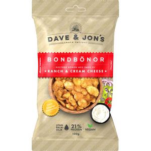 Dave & Jon's Bondbonor Rostade Ranch & Cream Cheese 100g Dave & Jon'S