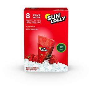 Sun Lolly Glass Jordgubb 8-p