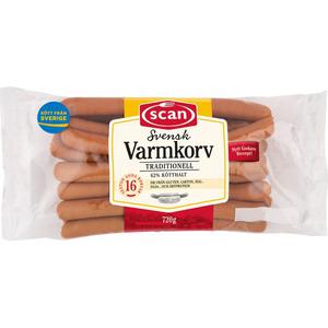 Scan Varmkorv med Skinn 720g