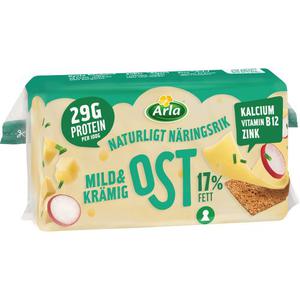 Arla Ost Mild & Kramig 17% ca 500g