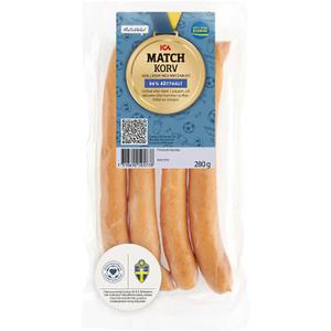 ICA Grillkorv Matchkorv med Mastarost 280g