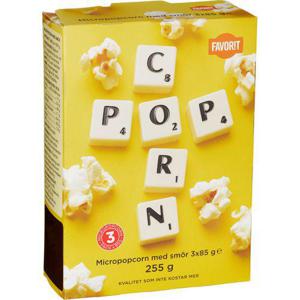 Favorit Micropopcorn Smör 3-p 3x100g