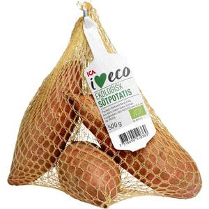 ICA I love eco Sotpotatis Ekologiska 500g Klass 1