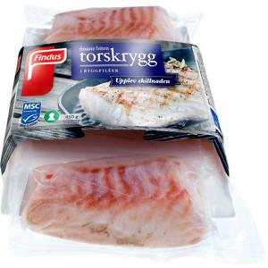 Findus Torskryggfilé Fryst MSC-märkt 450g