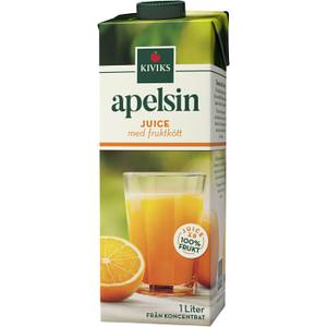 Kiviks Musteri Apelsinjuice med fruktkott 1l