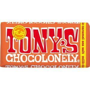 Tony's Chocolonely Mjölkchoklad Caramel & Sea Salt Fairtrade 180g