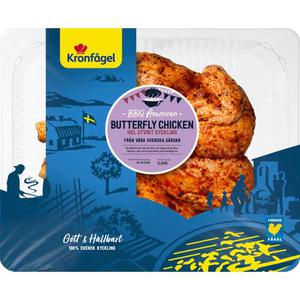 Kronfagel BBQ Kyckling Hel Butterfly ca 950g