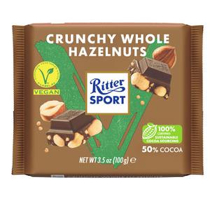 Ritter Chkladkaka Crunchy Whole Hazelnut Vegan 100g