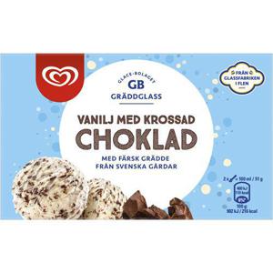 GB Glace Gräddglass Vanilj med Krossad Choklad  500ml