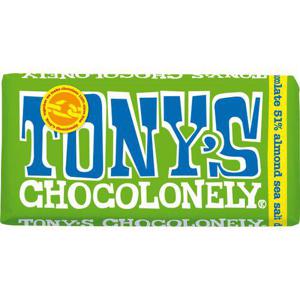 Tony's Chocolonely Mörk Choklad Almond & Sea Salt Fairtrade 180g