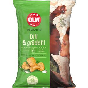 OLW Chips Dill & Graddfil 150g Olw