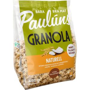 Pauluns Granola Naturell 450g