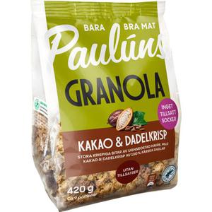 Pauluns Granola Kakao & Dadelkrisp 420g