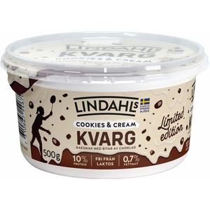 Lindahls Kvarg Cookies & Cream 0.7% Laktosfri 500g