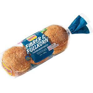 Korvbrodsbagarn Hamburgerbrod Fiber & Fullkorn 6-p 360g