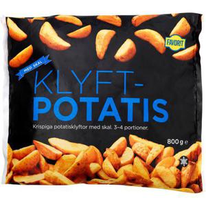 Favorit Klyftpotatis Med Skal Fryst 800g