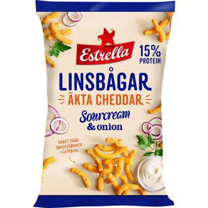 Estrella Linsbågar Cheddar, Sourcream & Onion 125g
