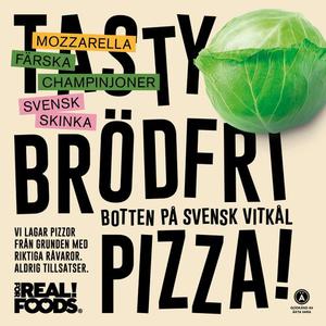 FOR REAL! FOODS Vitkalspizza Capricciosa Fryst 280g