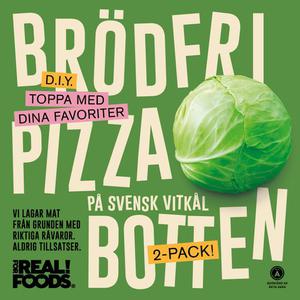 FOR REAL! FOODS Pizzabotten pa Vitkal Fryst 2x120g
