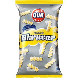 OLW Chips Skruvar Lättsaltade 100g