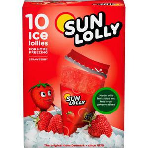 Sun Lolly Isglass Jordgubb 10-p