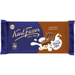Fazer Konfektyr Chokladkaka Hackade Hasselnötter 145g Fazer