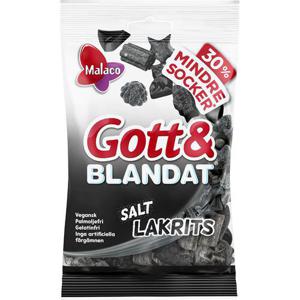 Malaco Gott & Blandat Salt Lakrits Mindre Socker 110g
