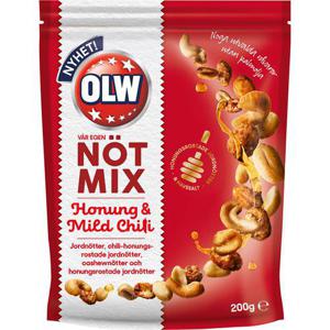 OLW Nötmix Honung & Mild Chili 200g