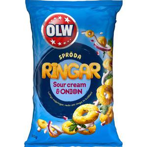 OLW Ringar Sourcream Onion 85g Olw