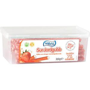 Vidal Sura Jordgubbsstänger 300g