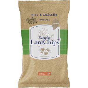Svenska LantChips Chips Dill & Graslok Rafflade 200g Svenska Lantchips
