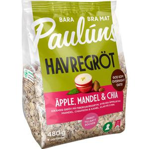 Pauluns Havregrot Apple Mandel & Chia 480g