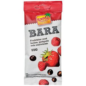 Exotic Snacks BARA Hallon Jordgubb Svarta Vinbär 55g