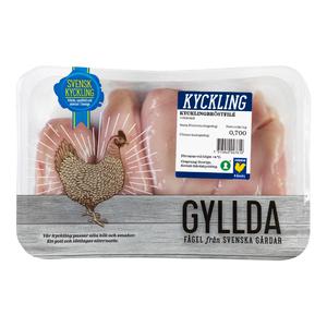Gyllda Farsk tvadelad kycklingfile