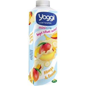 Yoggi Yoghurt Mini Mango Banan Laktosfri 1000g
