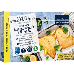 Royal Greenland Halleflundra Panerad Citron & Persilja MSC Fryst 250g