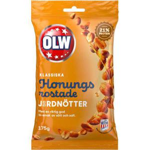 OLW Honungsrostade Jordnötter 175g