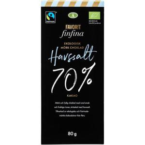 Favorit Finfina Choklad Havssalt 70% EKO/Fairtrade 80g Favorit  Finfina