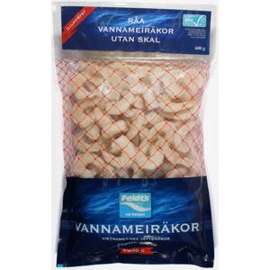 Feldts Vannameiräkor Rå utan Skal ASC-Märkt Fryst 600g Feldt's