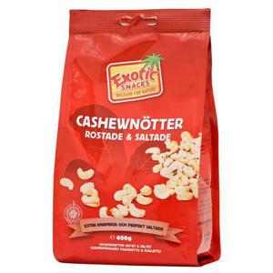 Exotic Snacks Cashewnötter Rostade & Saltade 400g